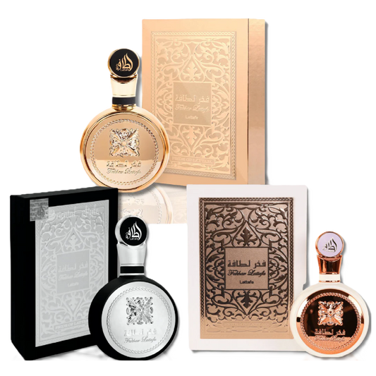 Lattafa Fakhar Men,Women & Fakhar Gold Extrait Fragrance Bundle for Everyone