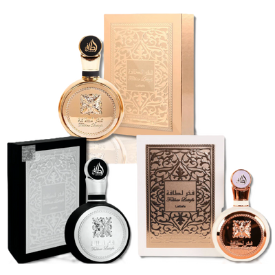 Lattafa Fakhar Men,Women & Fakhar Gold Extrait Fragrance Bundle for Everyone