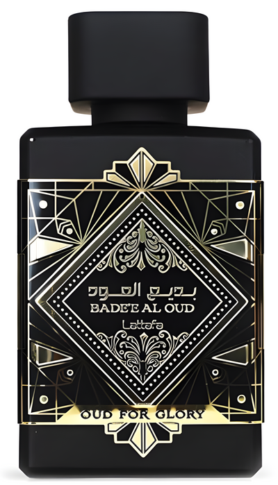Lattafa Bade'e Al Oud OFG, Ana Abiyedh Rouge & Maahir Black Edition Fragrance Bundle for Everyone